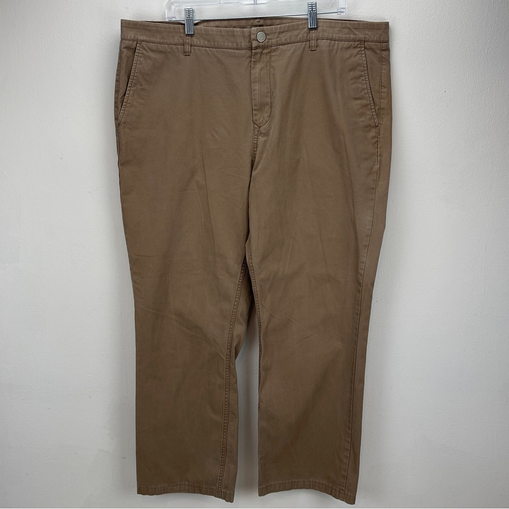 Bonobos Chinos Mens 40x28 Brown Straight Leg Flat Front Cotton Pants Trousers